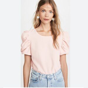 AMANDA UPRICHARD blouse short‎ sleeve Merris Top in Blush